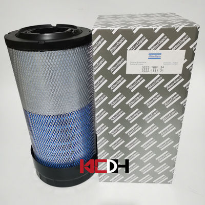 Filter Udara Excavator Bahan PP, Filter Udara Atlas Copco 3222 188134