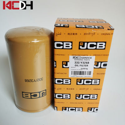 Filter Oli Excavator Jcb 332Y3268 OEM Ukuran Standar 9.398cm Lebar Kotor